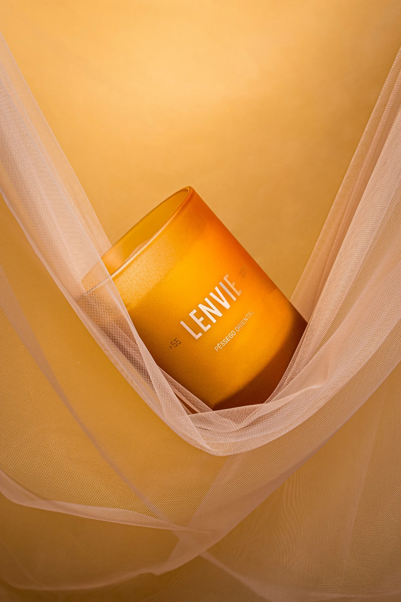 Lenvie- Vela Perfumada Pêssego Oriental - Elementos