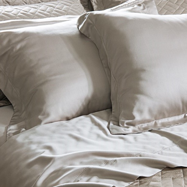 Jogo de Cama Queen 300 Fios Fibra de Bambu 4 Peças Cinza